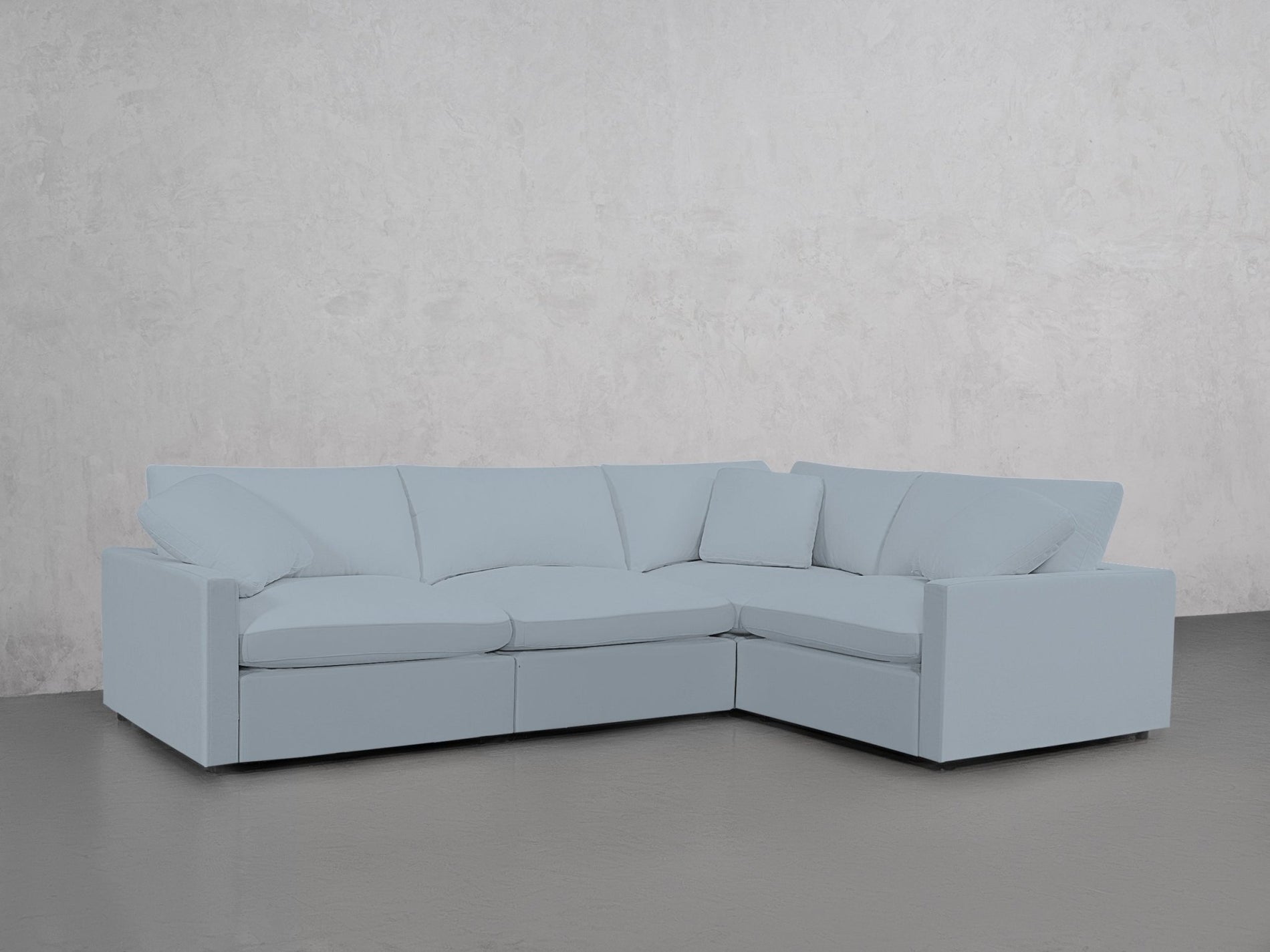 4-Seat Modular Corner Right Sectional (Thin Arms) - 7th Avenue