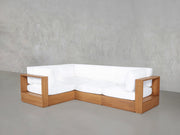 4-Seat Modular Corner Sectional Teak Outdoor - 7th Avenue
