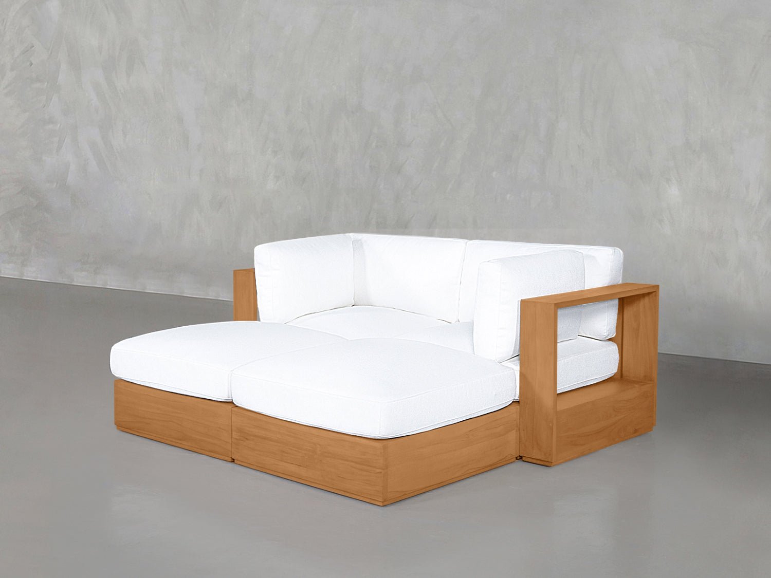 4-Seat Modular Daybed Teak Outdoor - 7th Avenue