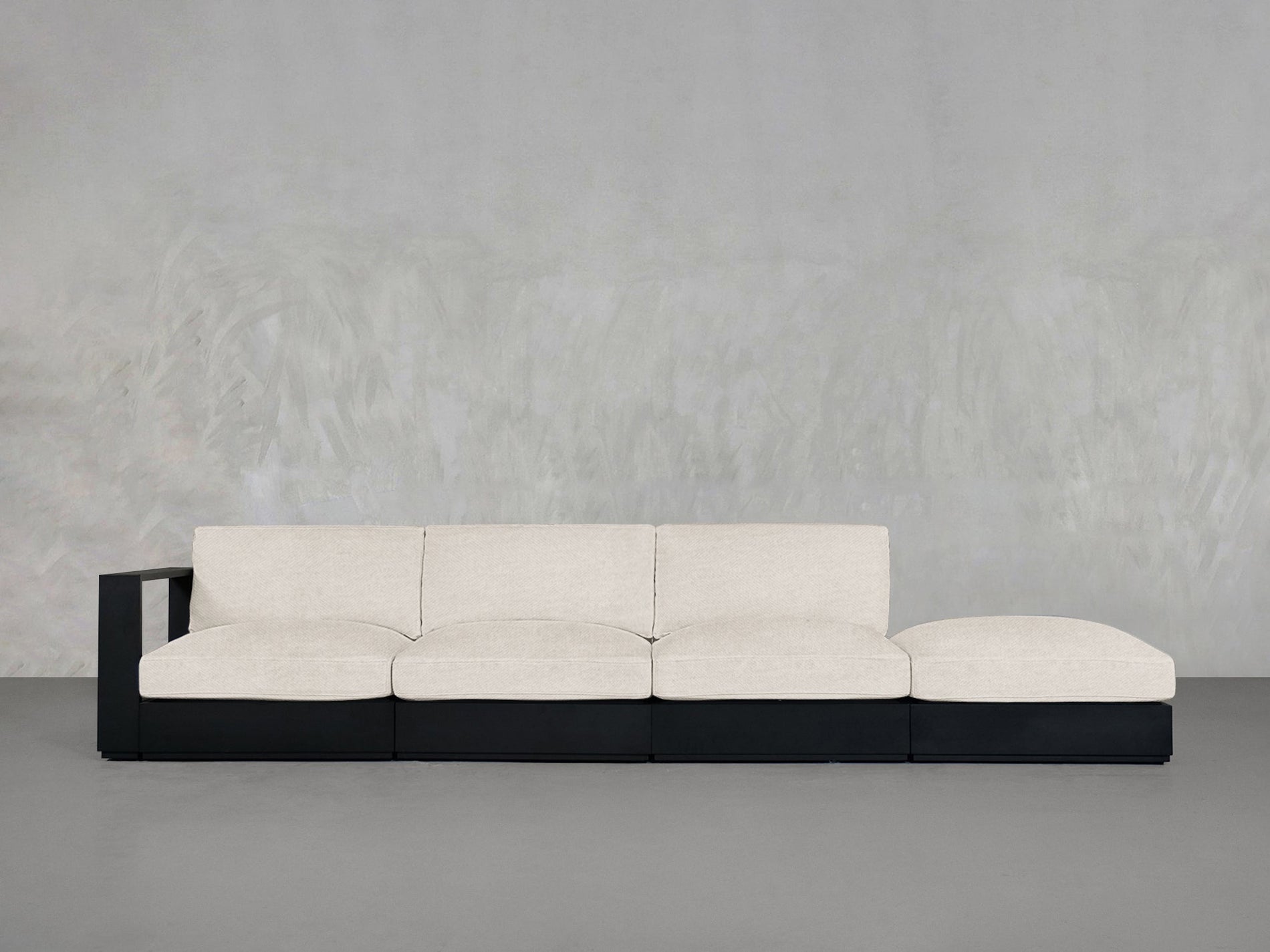 4 - Seat Modular Lounger Sofa Aluminum Outdoor - 7th Avenue