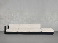 4 - Seat Modular Lounger Sofa Aluminum Outdoor - 7th Avenue