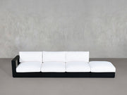 4 - Seat Modular Lounger Sofa Aluminum Outdoor - 7th Avenue