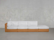 4-Seat Modular Lounger Sofa Teak Outdoor - 7th Avenue