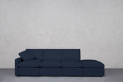 4-Seat Modular Lounger Sofa (Thin Arm) - 7th Avenue