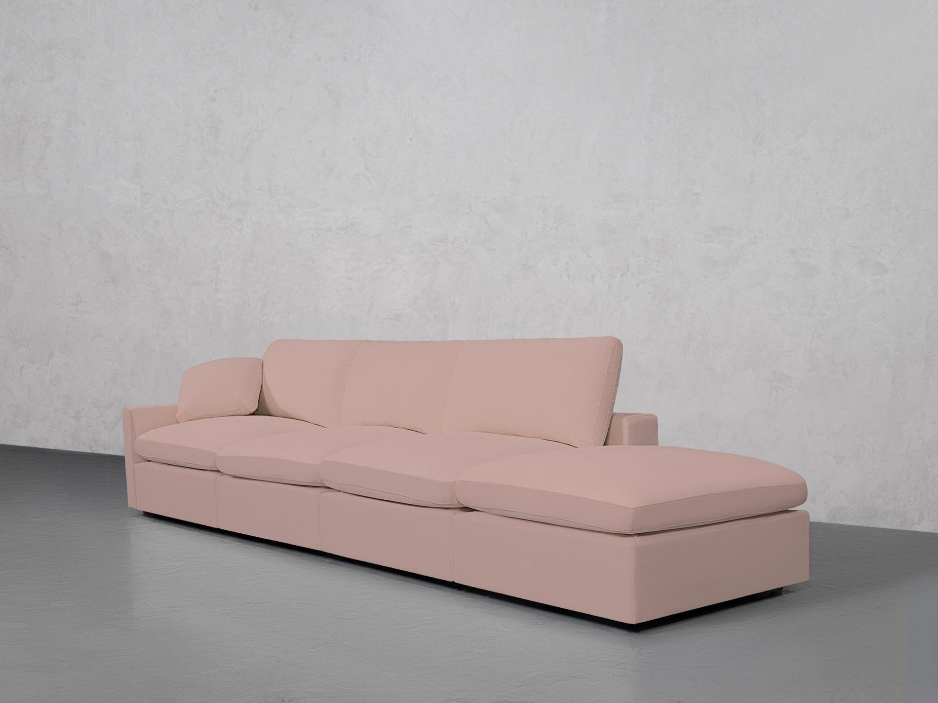 4-Seat Modular Lounger Sofa (Thin Arm) - 7th Avenue