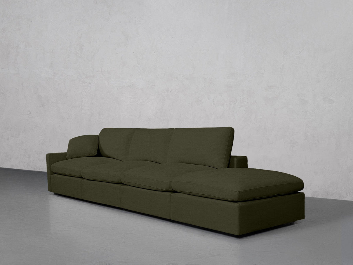 4-Seat Modular Lounger Sofa (Thin Arm) - 7th Avenue