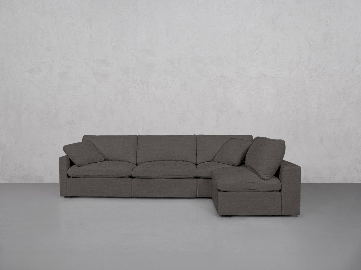 4-Seat Modular Open Corner Right Sectional (Thin Arm) - 7th Avenue