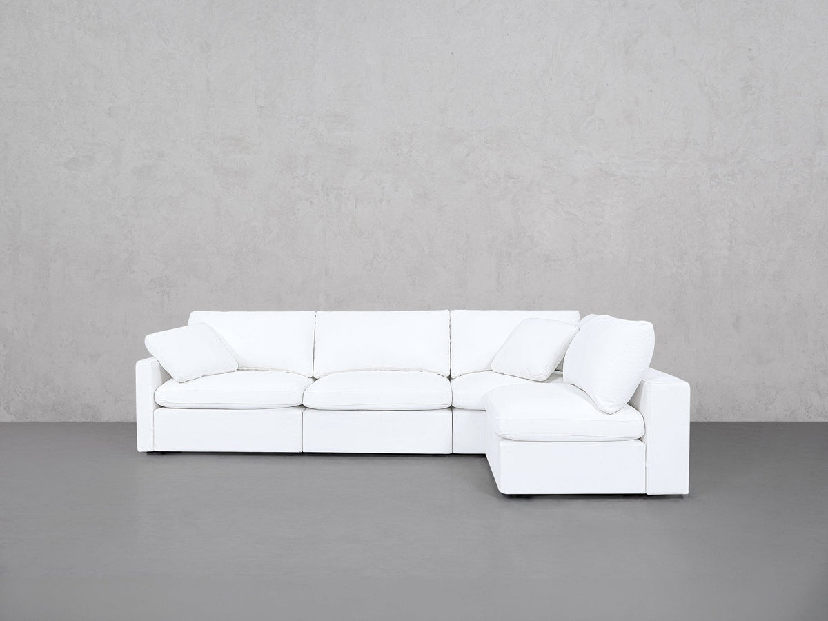 4-Seat Modular Open Corner Right Sectional (Thin Arm) - 7th Avenue