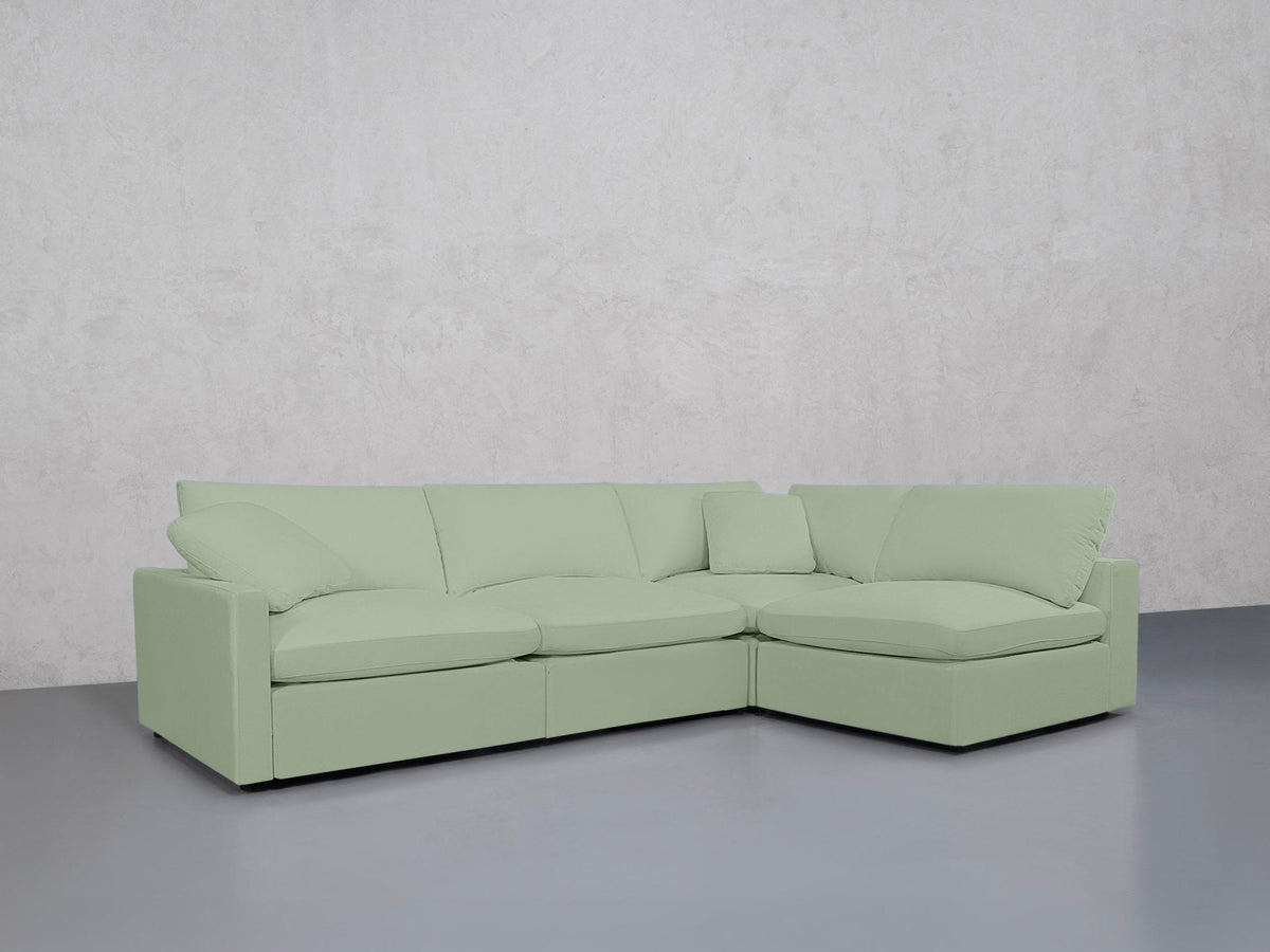 4-Seat Modular Open Corner Right Sectional (Thin Arm)