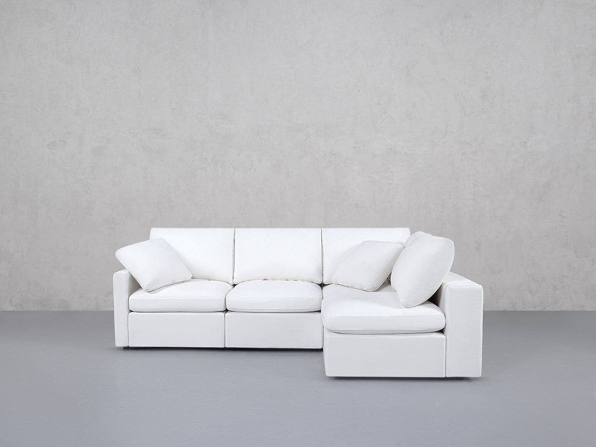4-Seat Modular Open Corner Right Sectional (Thin Arm)