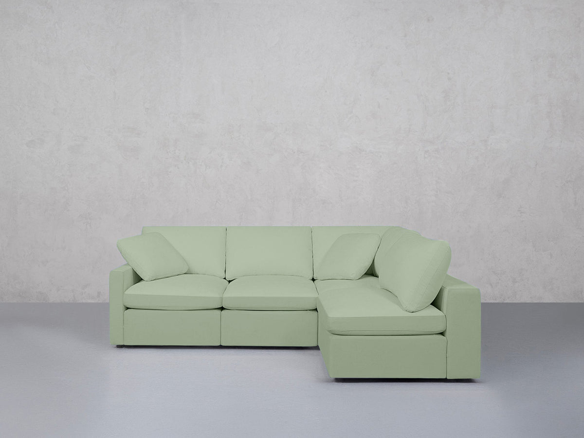 4-Seat Modular Open Corner Right Sectional (Thin Arm)