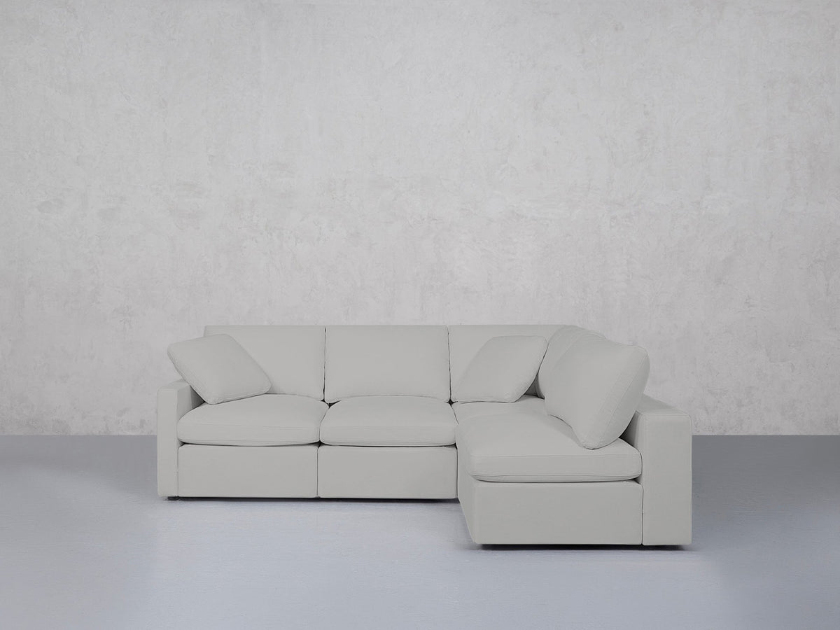 4-Seat Modular Open Corner Right Sectional (Thin Arm)
