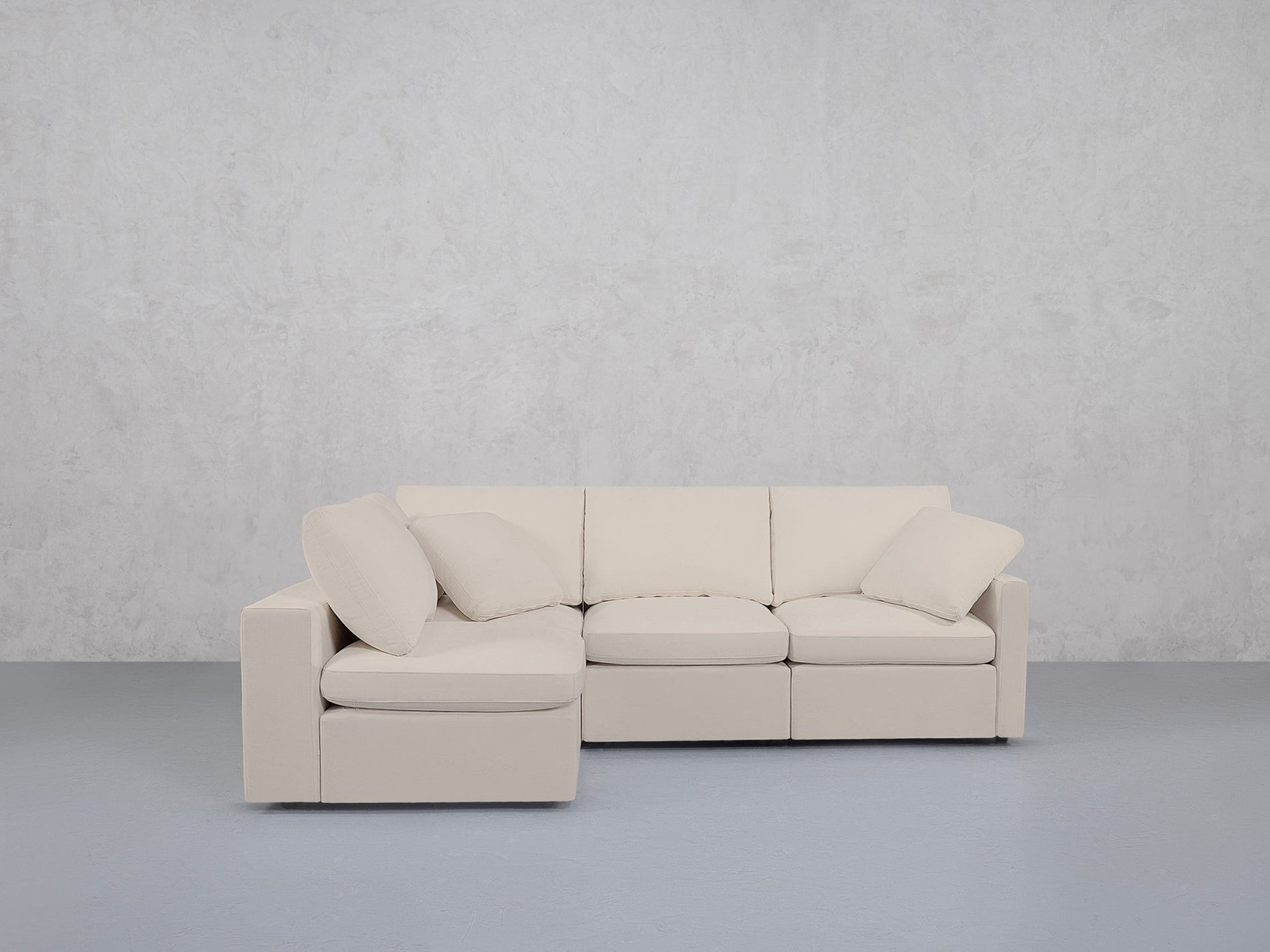 4-Seat Modular Open Corner Sectional (Thin Arms) - 7th Avenue