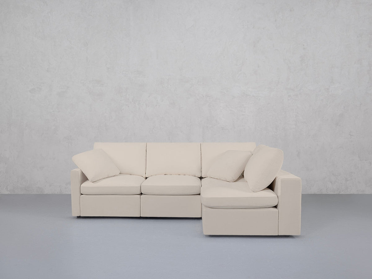 4-Seat Modular Open Corner Right Sectional (Thin Arm)