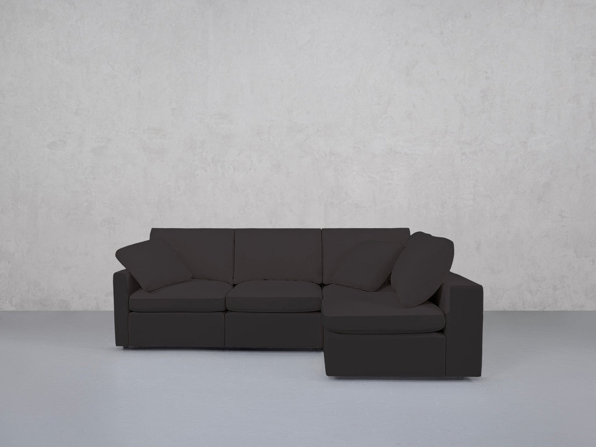 4-Seat Modular Open Corner Right Sectional (Thin Arm)