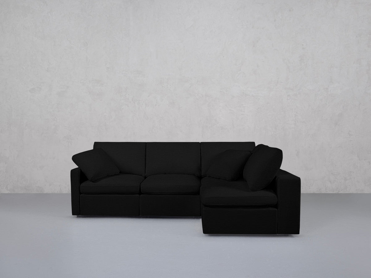 4-Seat Modular Open Corner Right Sectional (Thin Arm)