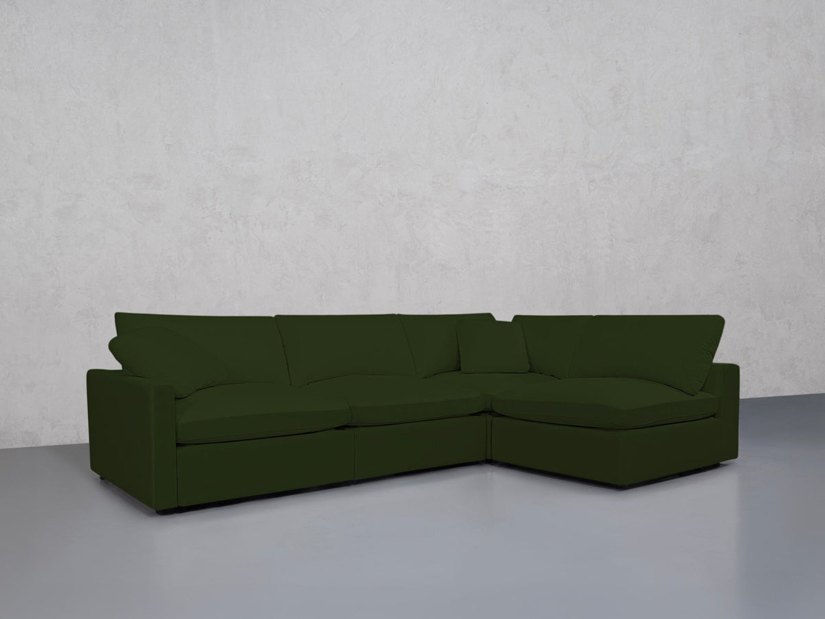 4-Seat Modular Open Corner Right Sectional (Thin Arm)