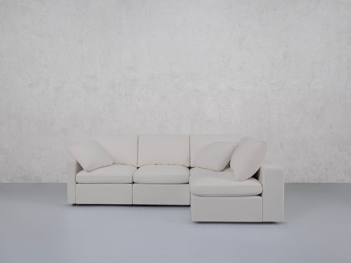 4-Seat Modular Open Corner Right Sectional (Thin Arm)
