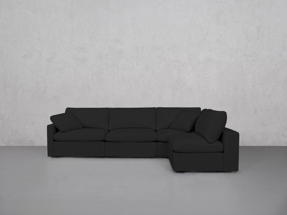 4-Seat Modular Open Corner Right Sectional (Thin Arm)