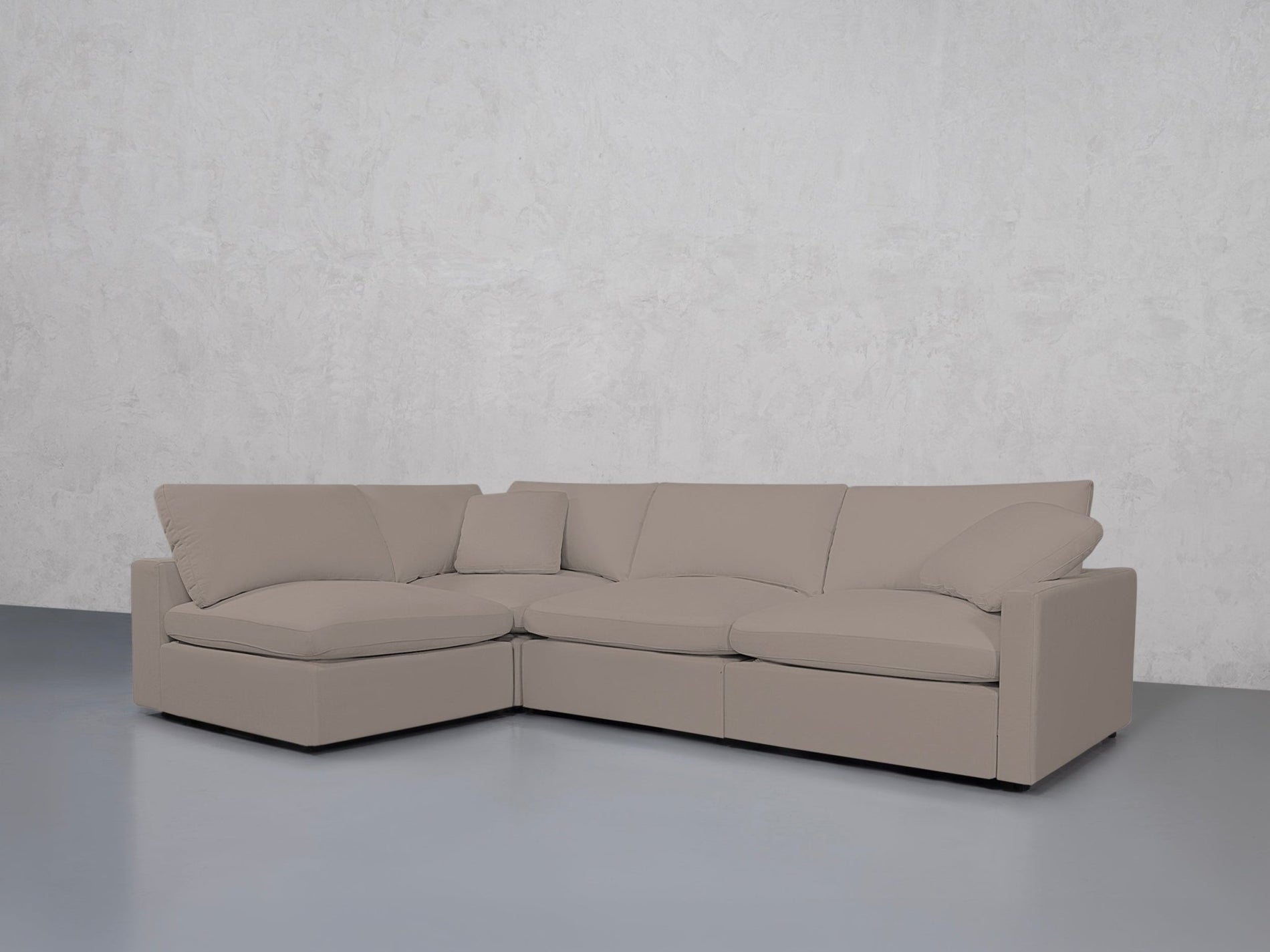 4-Seat Modular Open Corner Sectional (Thin Arms) - 7th Avenue