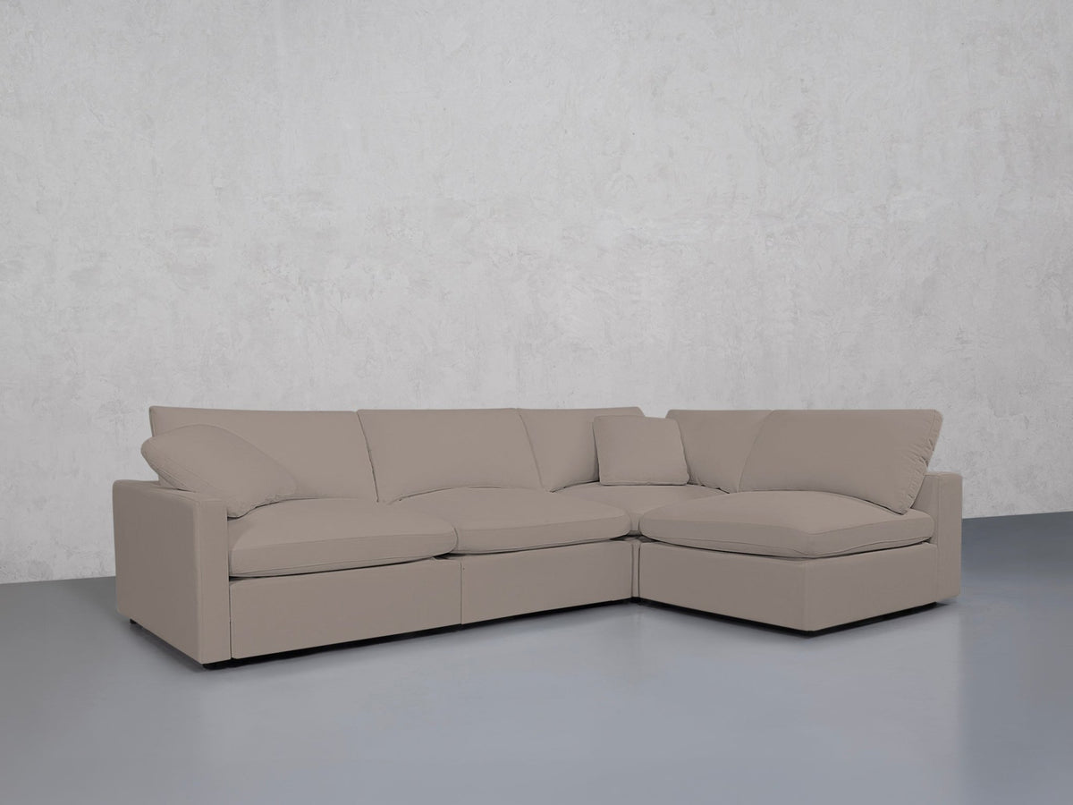 4-Seat Modular Open Corner Right Sectional (Thin Arm)