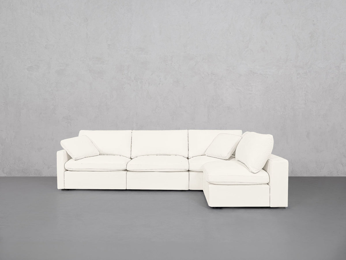 4-Seat Modular Open Corner Right Sectional (Thin Arm)