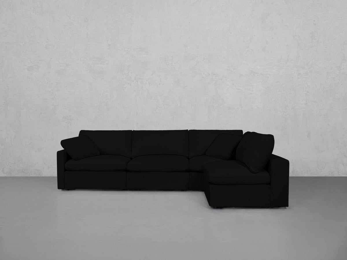 4-Seat Modular Open Corner Right Sectional (Thin Arm)