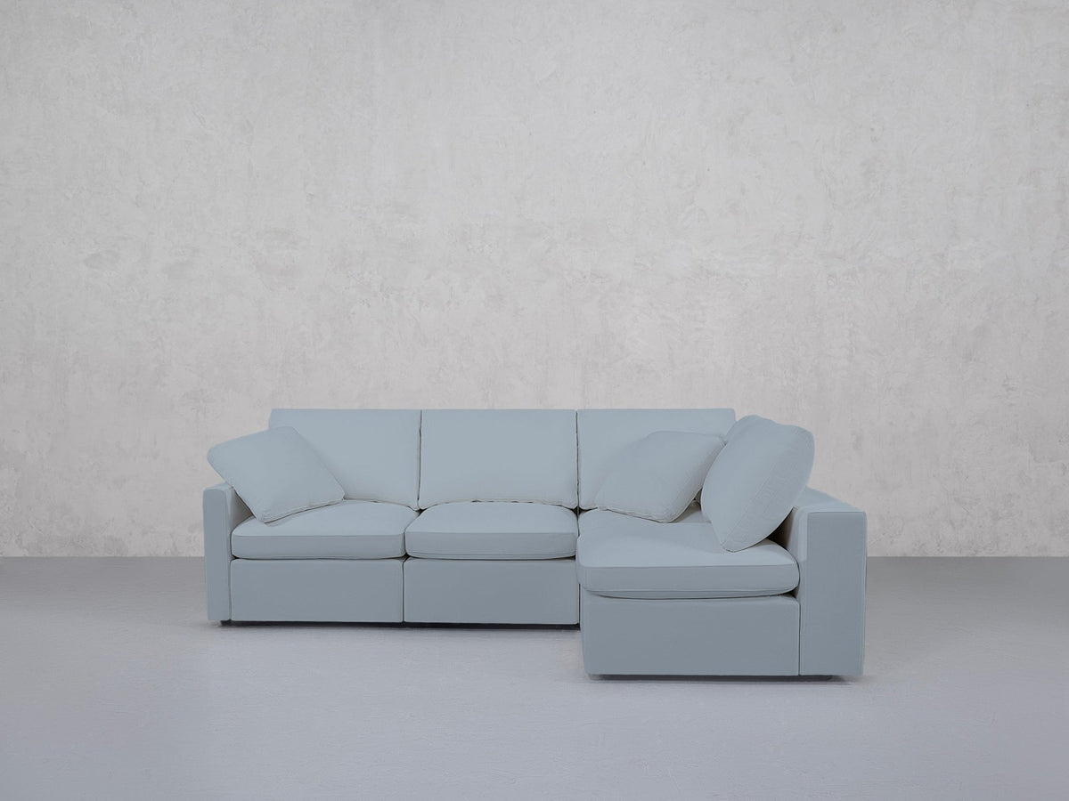 4-Seat Modular Open Corner Right Sectional (Thin Arm)