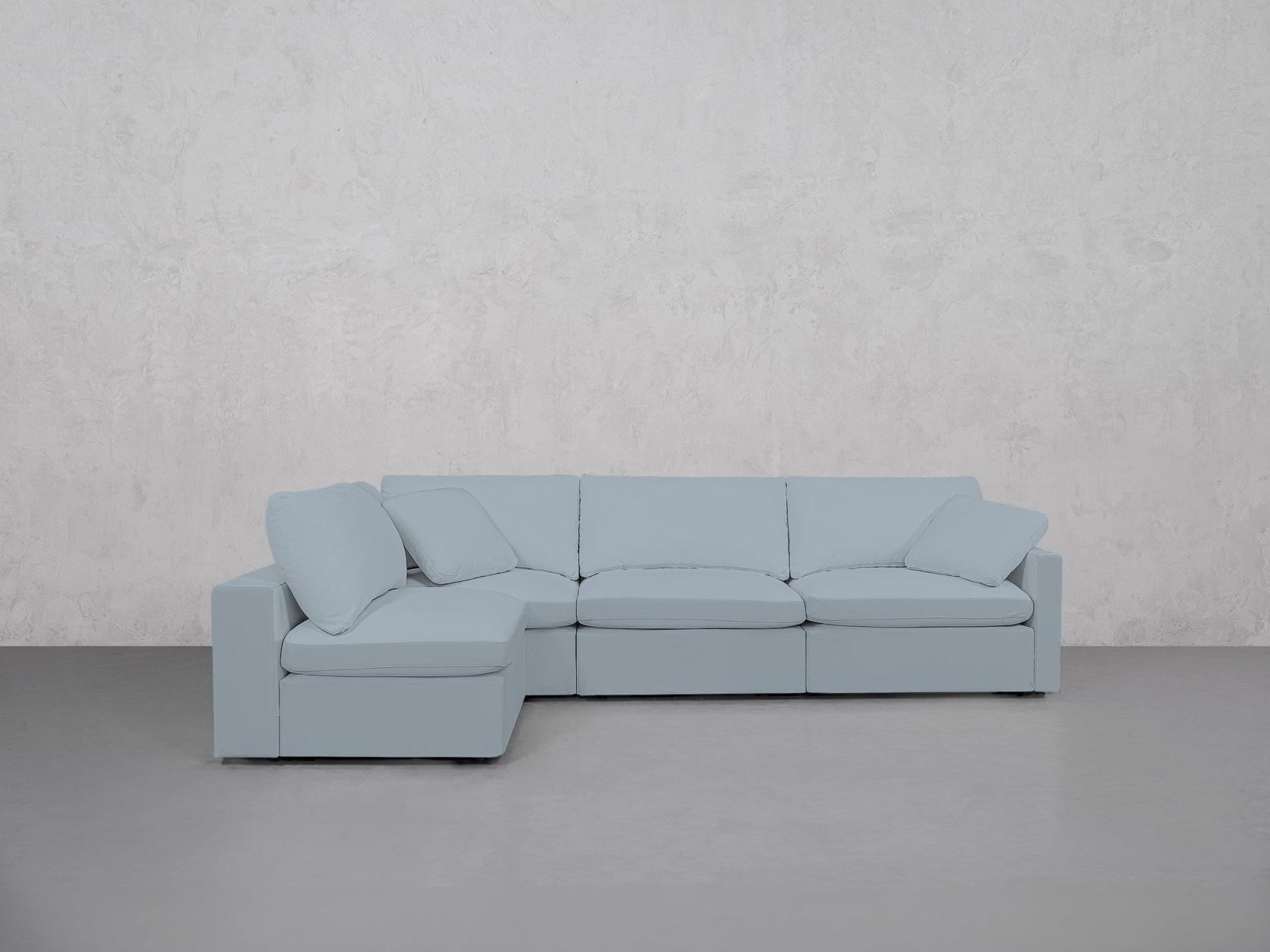 4-Seat Modular Open Corner Sectional (Thin Arms) - 7th Avenue