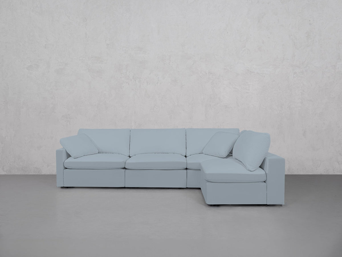 4-Seat Modular Open Corner Right Sectional (Thin Arm)