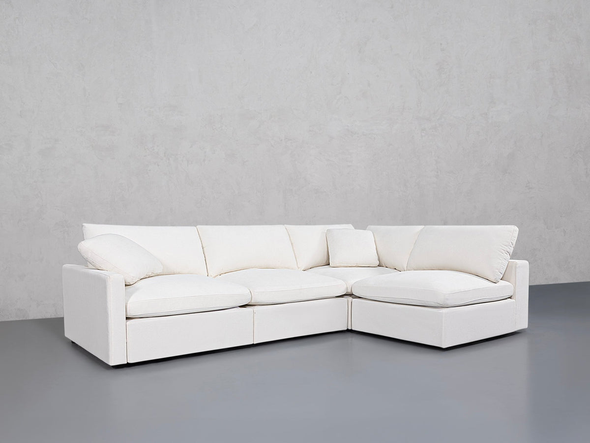4-Seat Modular Open Corner Right Sectional (Thin Arm)