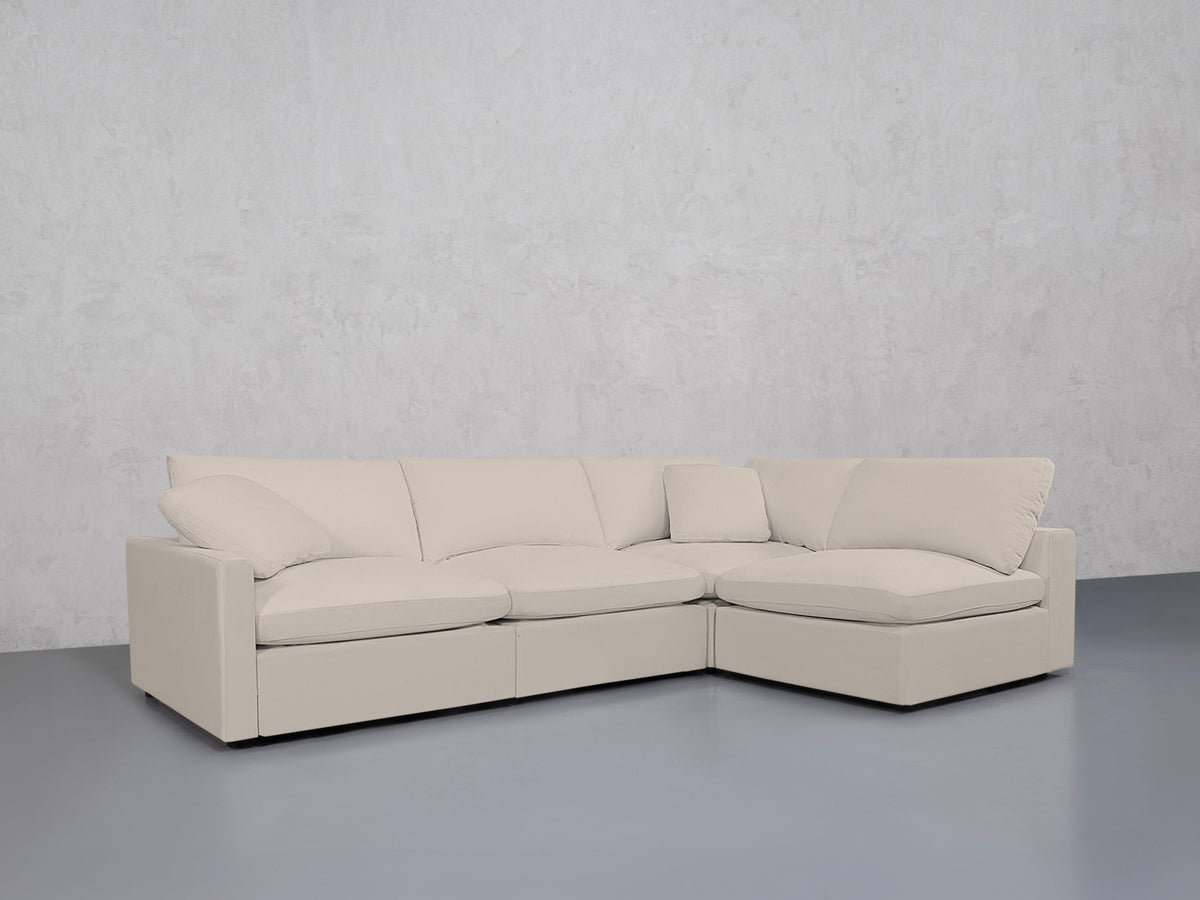 4-Seat Modular Open Corner Right Sectional (Thin Arm)
