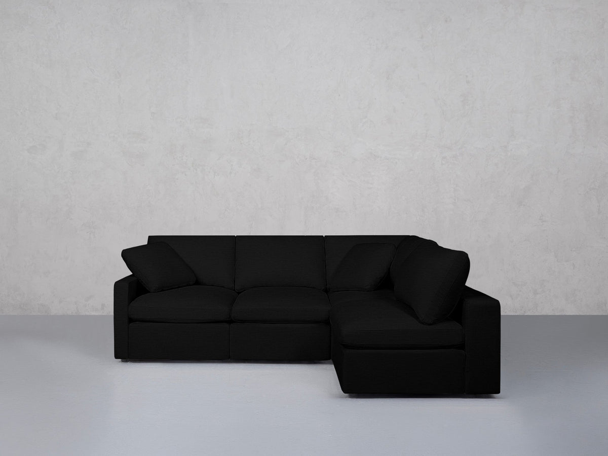 4-Seat Modular Open Corner Right Sectional (Thin Arm)