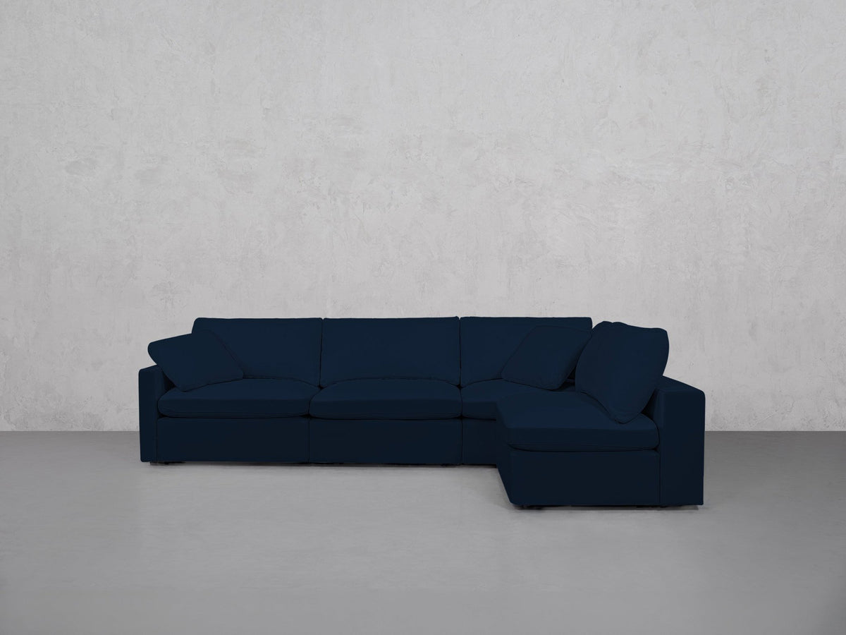 4-Seat Modular Open Corner Right Sectional (Thin Arm)