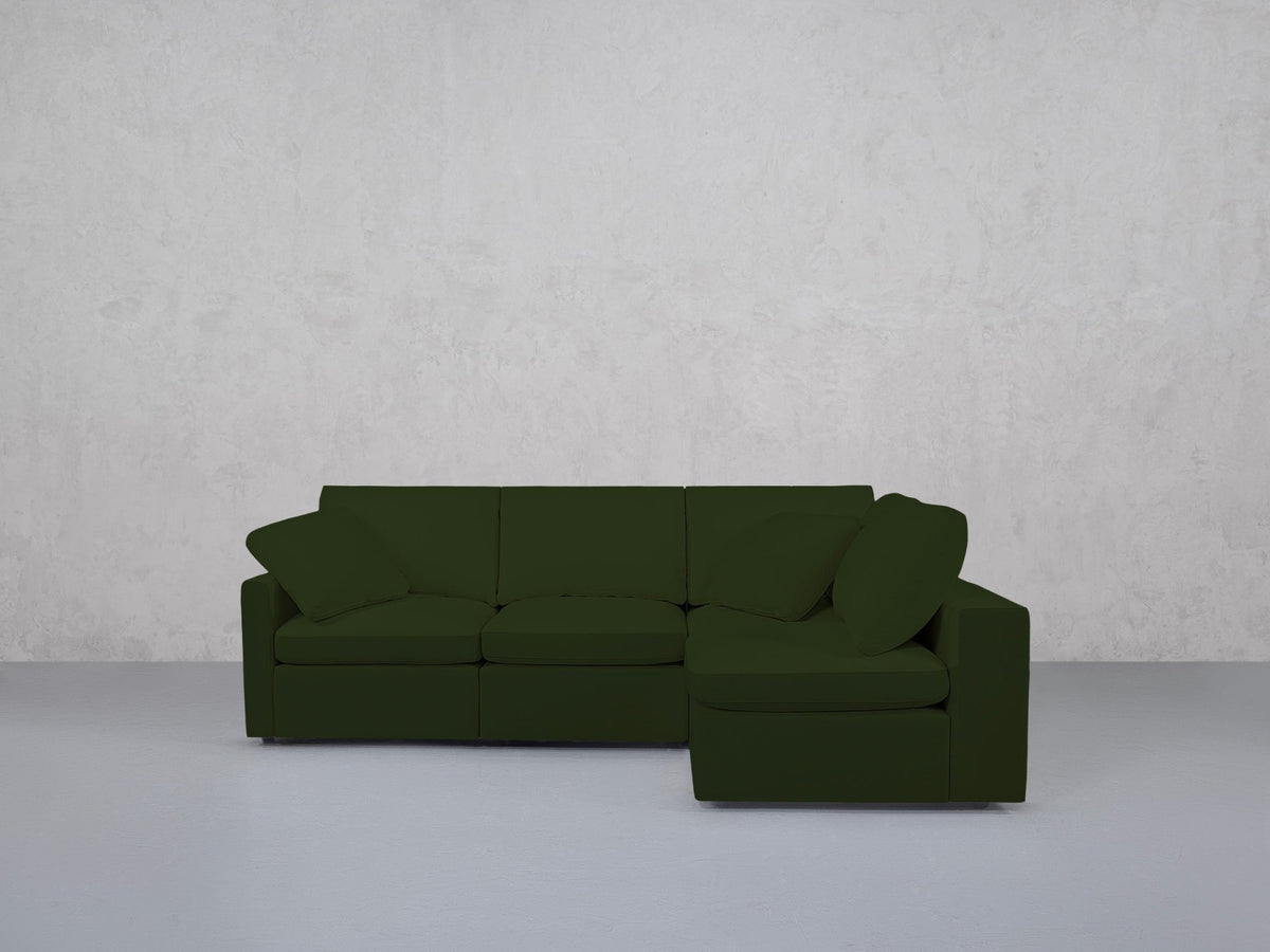 4-Seat Modular Open Corner Right Sectional (Thin Arm)