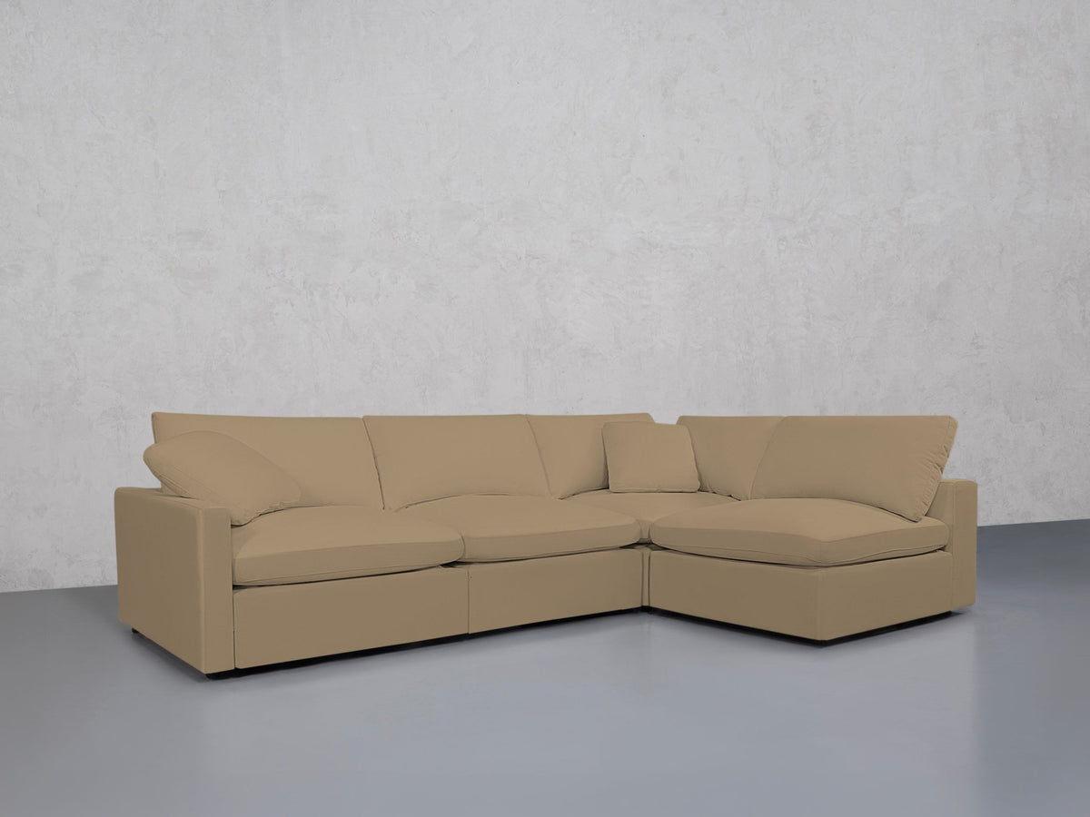 4-Seat Modular Open Corner Right Sectional (Thin Arm)