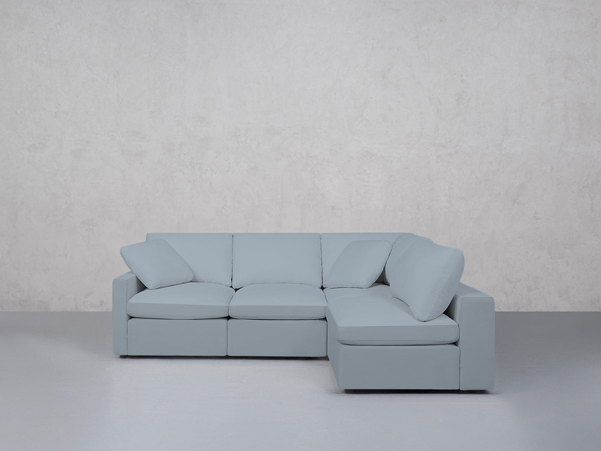 4-Seat Modular Open Corner Right Sectional (Thin Arm)
