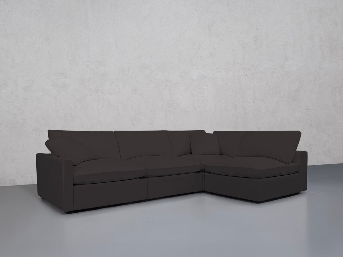 4-Seat Modular Open Corner Right Sectional (Thin Arm)
