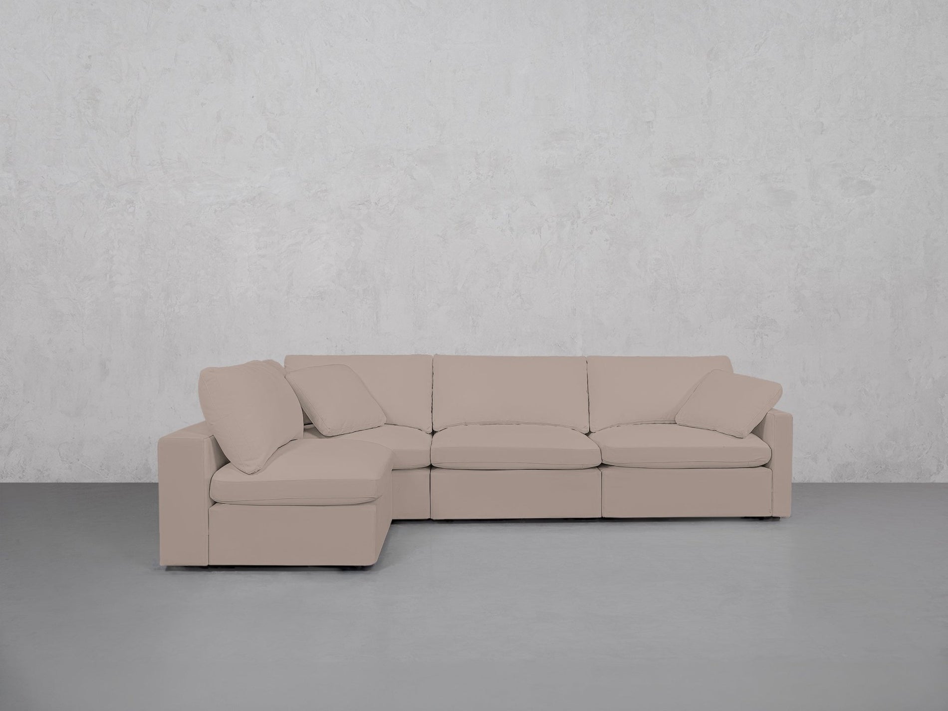 4-Seat Modular Open Corner Sectional (Thin Arms) - 7th Avenue