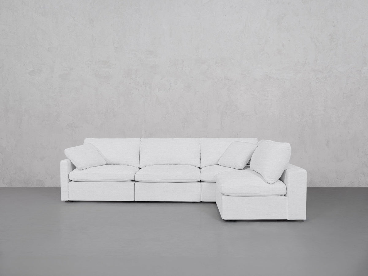4-Seat Modular Open Corner Right Sectional (Thin Arm)