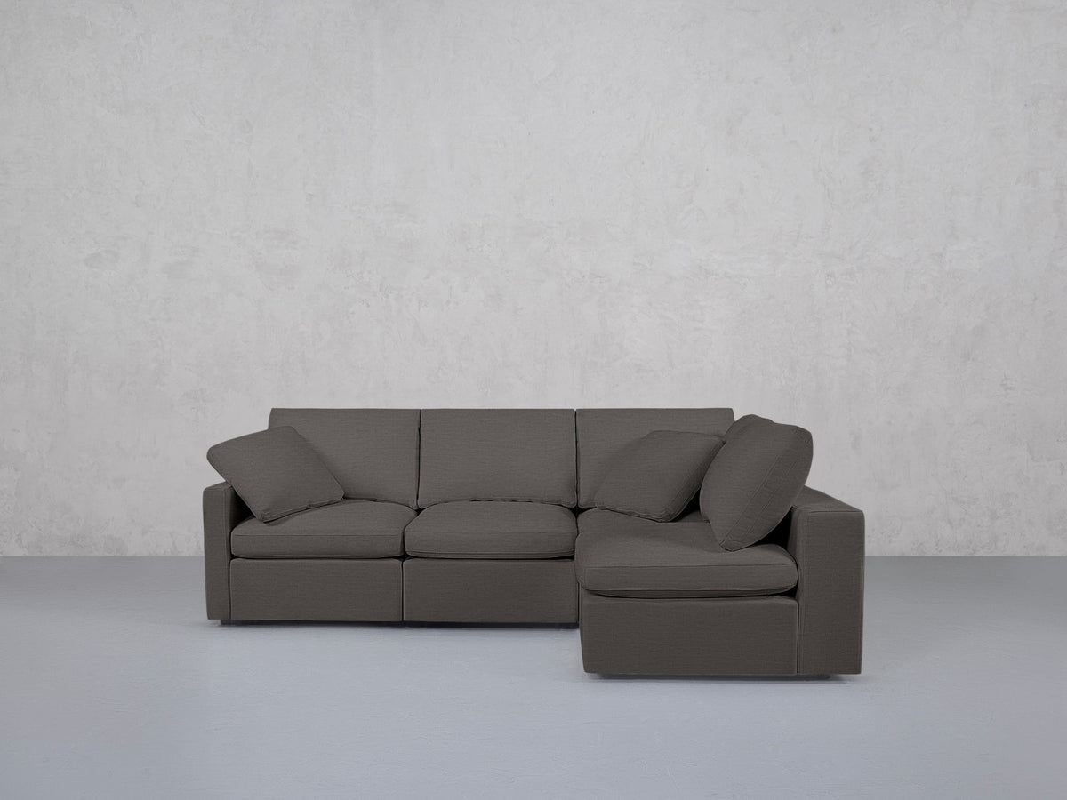 4-Seat Modular Open Corner Right Sectional (Thin Arm)