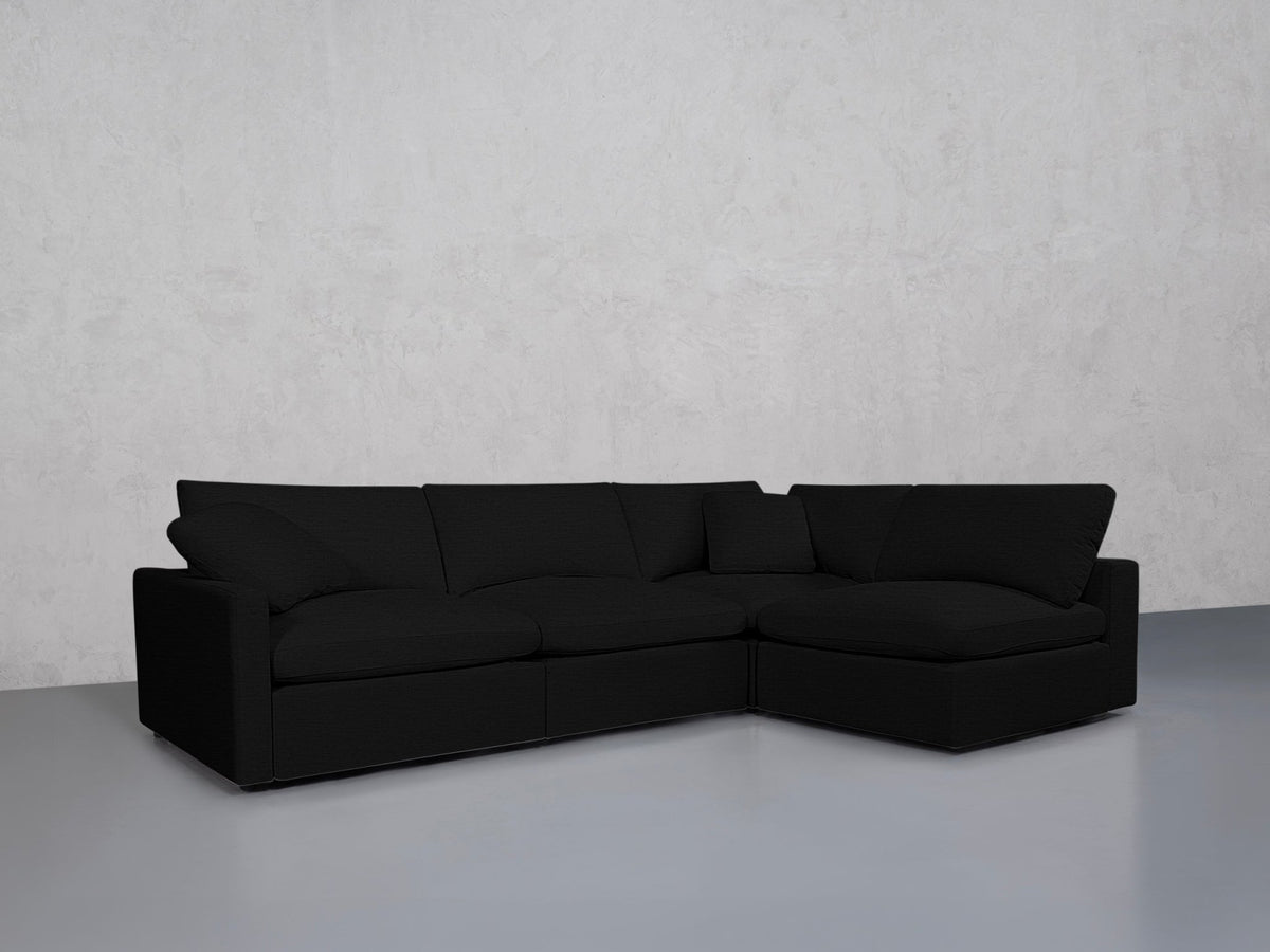4-Seat Modular Open Corner Right Sectional (Thin Arm)