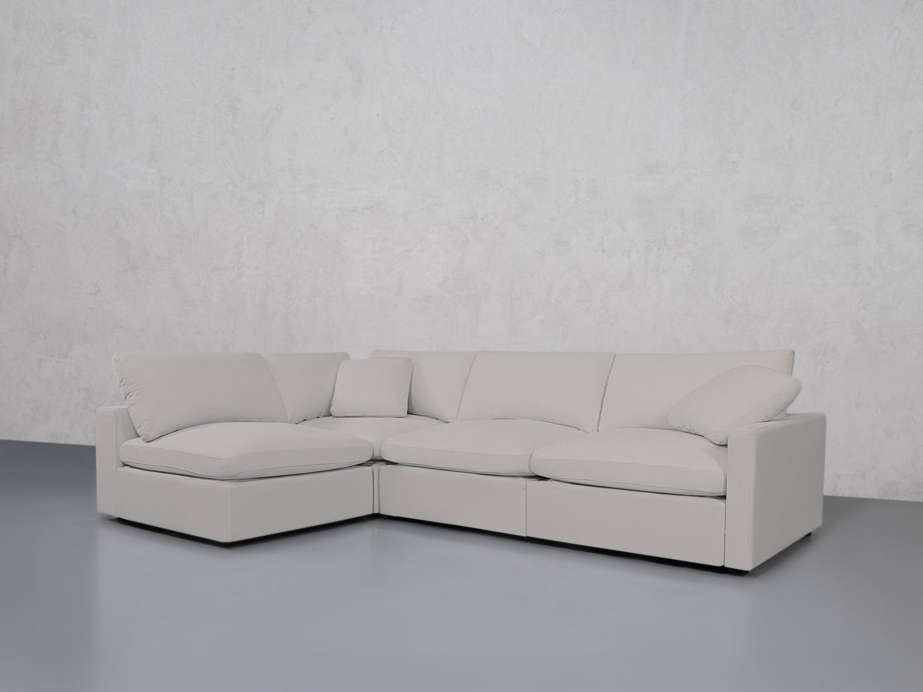 4-Seat Modular Open Corner Sectional (Thin Arms) - 7th Avenue