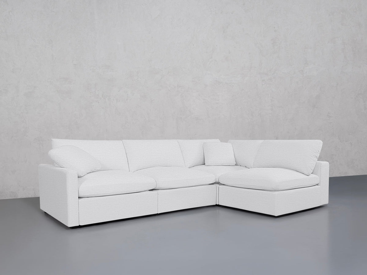 4-Seat Modular Open Corner Right Sectional (Thin Arm)