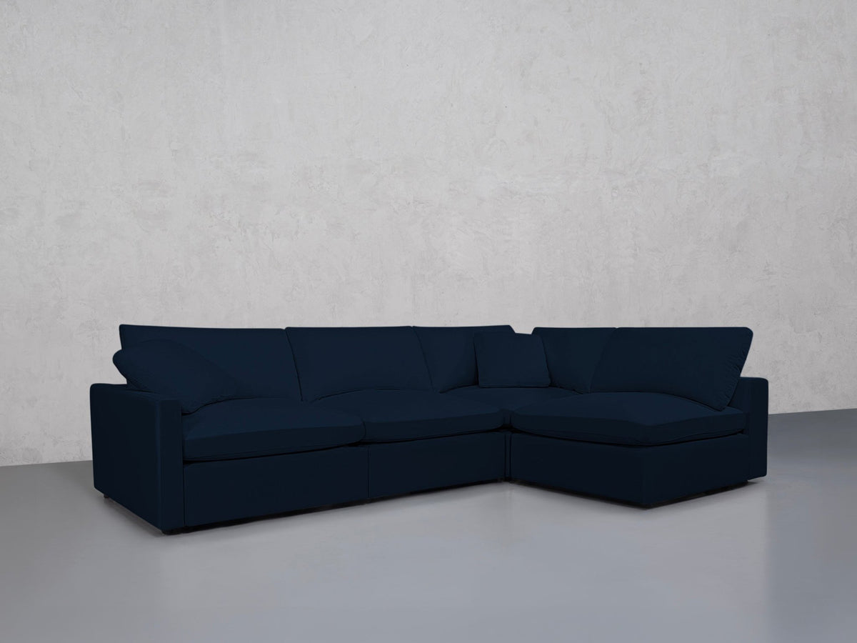 4-Seat Modular Open Corner Right Sectional (Thin Arm)