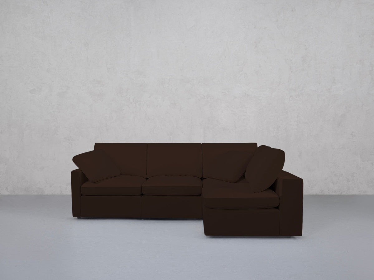 4-Seat Modular Open Corner Right Sectional (Thin Arm)