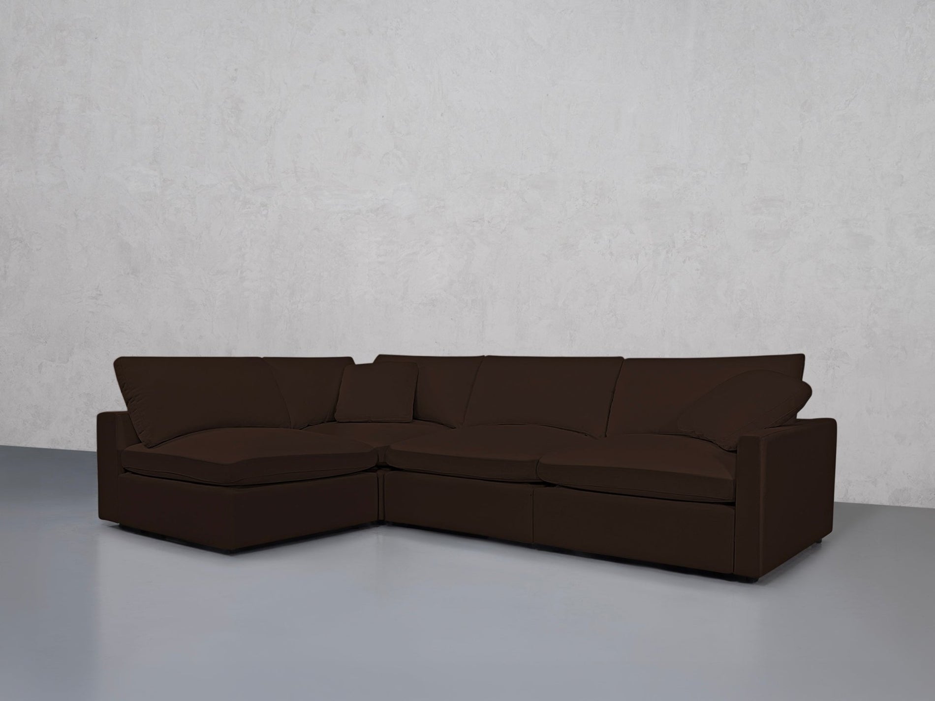 4-Seat Modular Open Corner Sectional (Thin Arms) - 7th Avenue