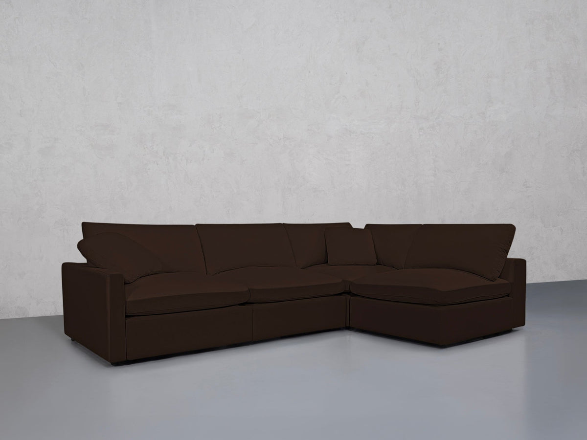 4-Seat Modular Open Corner Right Sectional (Thin Arm)