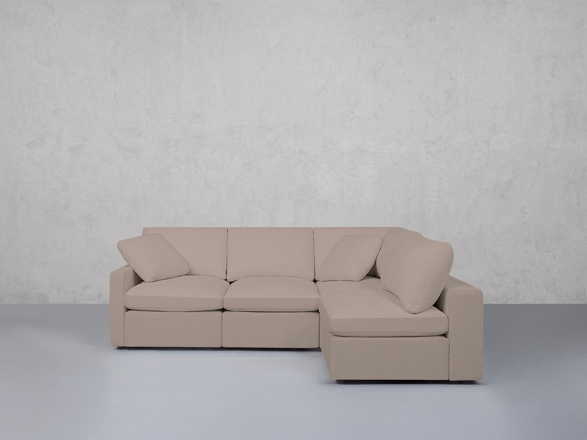 4-Seat Modular Open Corner Right Sectional (Thin Arm)