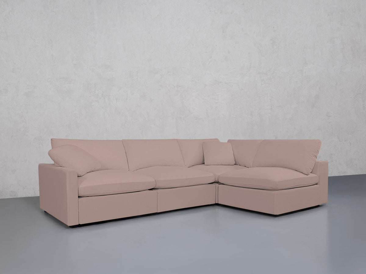 4-Seat Modular Open Corner Right Sectional (Thin Arm)
